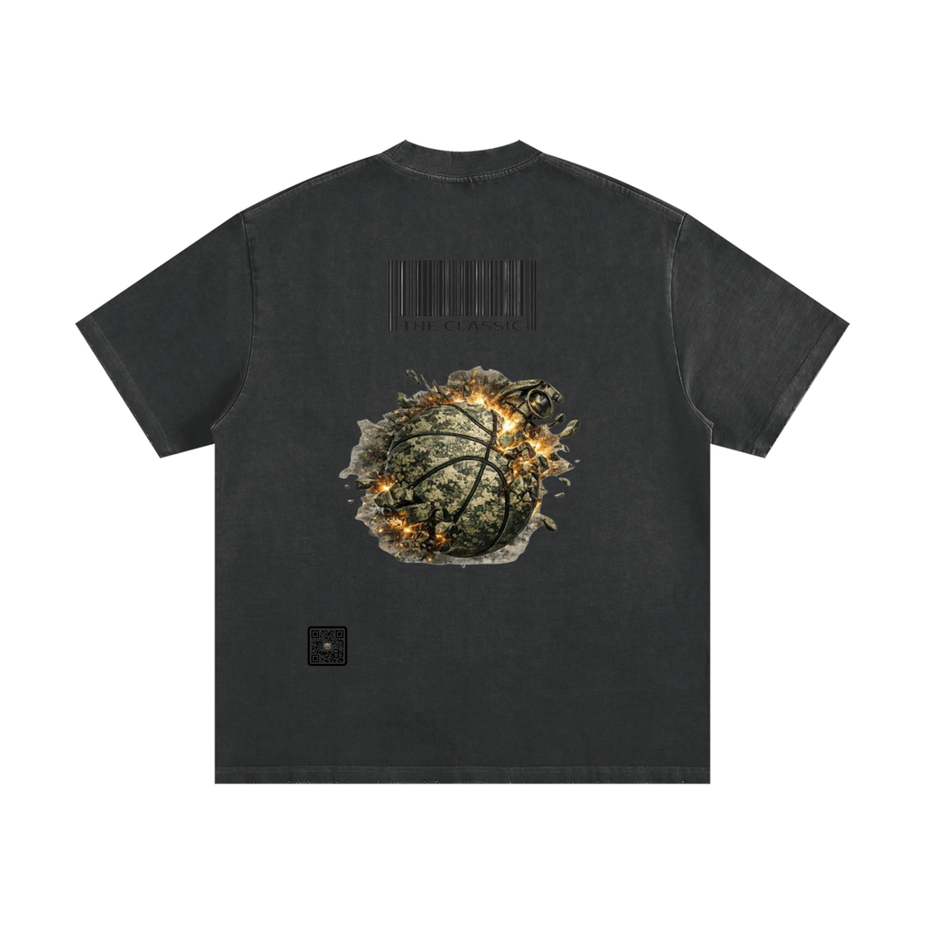 "Ja-BOOM Classic" Vintage Washed Frayed T-Shirt