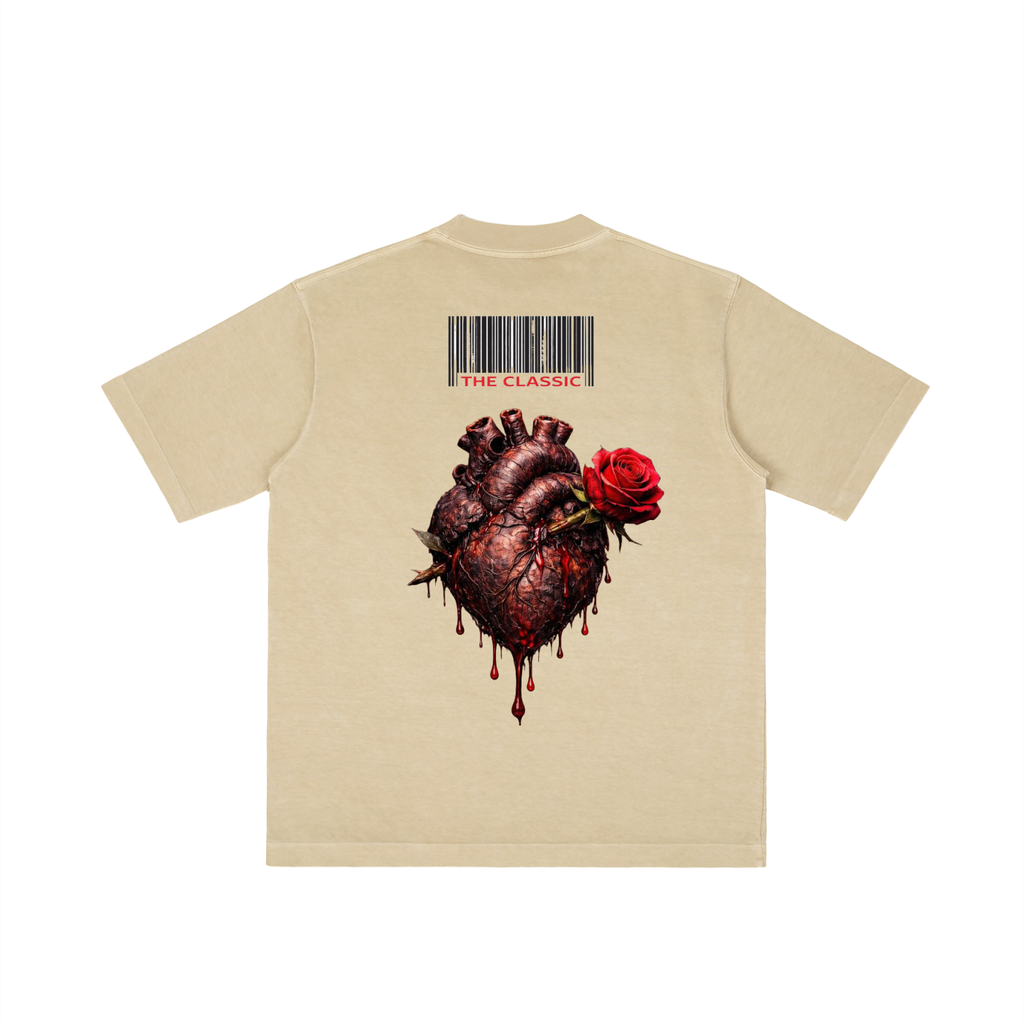 "Roses" Vintage Wash Drop Shoulder T-shirt