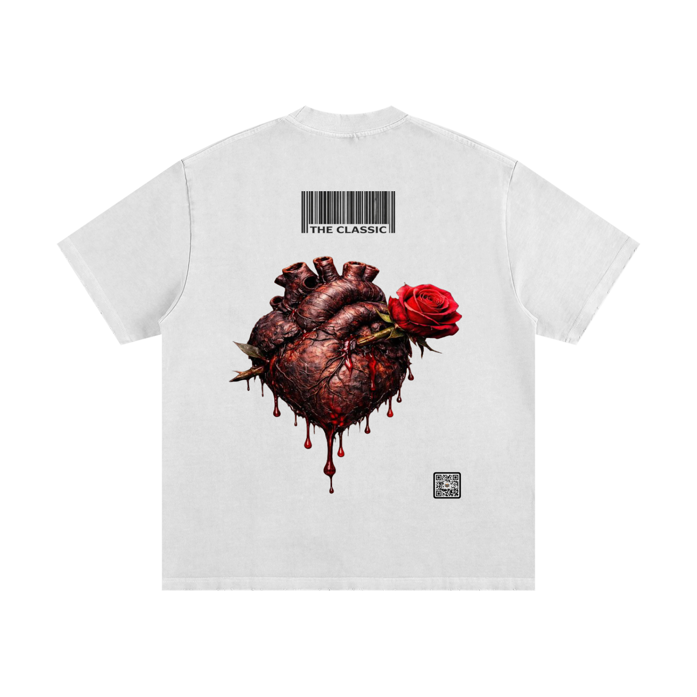 "Classic Roses" Vintage Washed Frayed T-Shirt