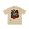 "Roses" Vintage Wash Drop Shoulder T-shirt